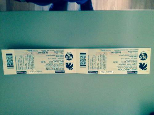 One Direction - Cape Town - 2x Golden Circle